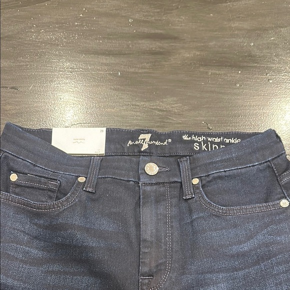 NWT For All Mankind Dark Blue Denim Jeans- size 28 - Picture 2 of 4